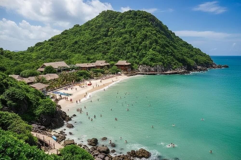 Đảo Khỉ (đảo C&aacute;t Dứa) cũng l&agrave; một b&atilde;i biển đẹp của Hải Ph&ograve;ng